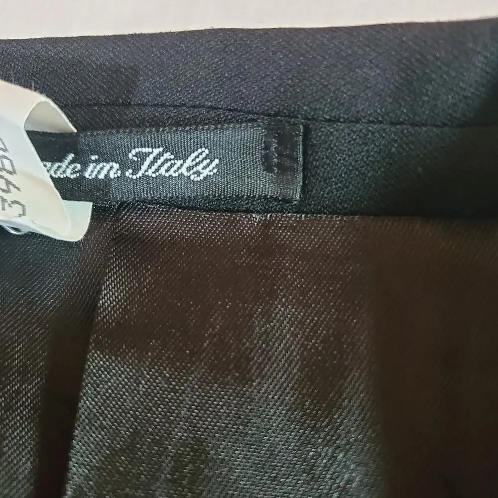 Vito Rufolo Men Tuxedo Dinner Jacket 40R Black Wool Blazer w/ Louis Roth Vest M